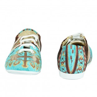 Textile Lace Up Shoes - Textile Shoes $i